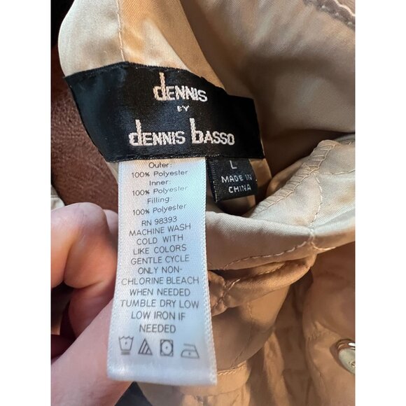 Dennis Basso Quilted Reversible Jacket Floral Beige Size Large Cottage Core - Picture 3 of 8